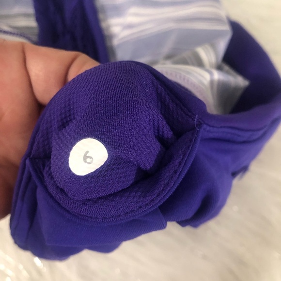LULULEMON TURBO RUN SHIRT PURPLE STRIPE.SIZE 6 - Picture 12 of 12
